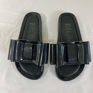 Melissa Glossy Black Bow Sandals